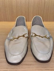 Zara Ecru Pure Leather Loafers