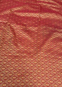 Maroon &amp; Gold Banarasi Fabric