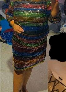 PLUS SIZE SEQUIN DRESS