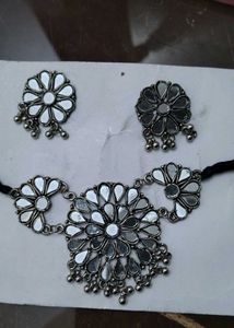 Mirror Flower Jewelry Set