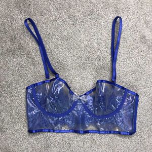 SAVAGE X FENTY RIHANNA BUSTIER BLUE BRA TOP