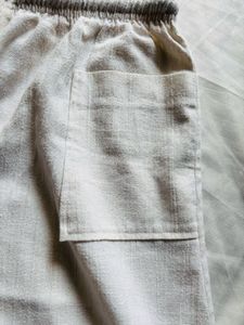 Cream/white Drawstring Shorts