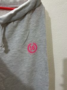 Grey Joggers with Pink Stripes