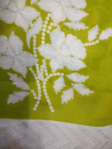 Lime Green Floral Fabric