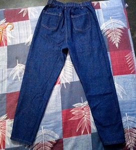 Women Mom Jeans Blue Stylish Western