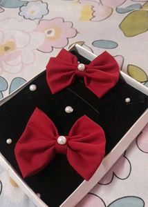 Mehroon Color Hair Bow
