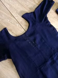 Blue Kurta Set With Dupatta