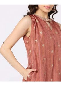 Elegant Pink Kurta with Palazzo and Dupatta