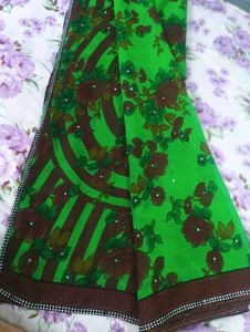 Green Floral Saree💚💚