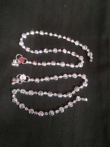 Sparkling Silver Anklets
