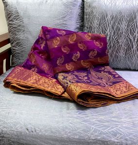Purple And Pink Saree