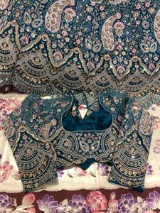 Elegant Teal Embroidered Lehenga Choli