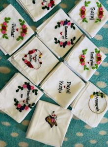 Embroidered Name Hankies - Personalized Gift