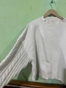 zara cable knit pullover