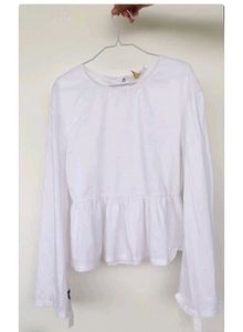 White Peplum Blouse