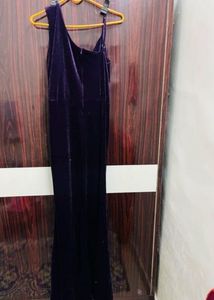 Velvet Deep Purple Gown