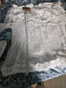 White Floral Lace Top