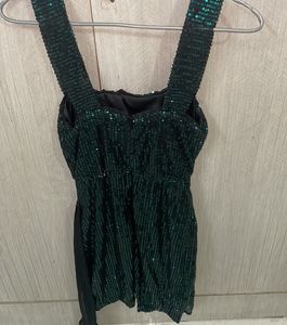 Sparkling Green Sequin Party Dress