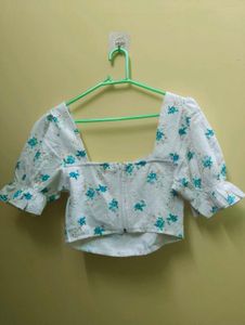 White Korean style top From Newme