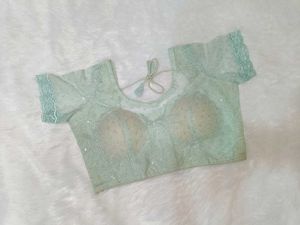 Mint Green Embroidered Blouse