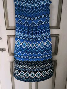 Blue Patterned Dress