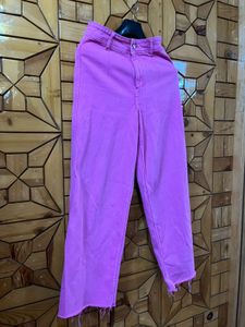 Pink Wide Leg Jeans by Madame