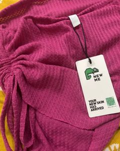 Pink Tie-Side Tube Top