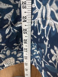 Floral Print Short Indigo Kurti