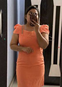 Korean pinterest coral one piece