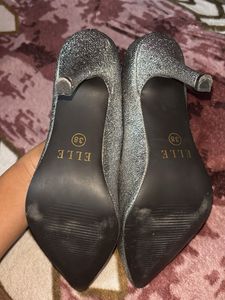 Elle Silver Glitter Heels