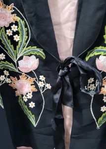 Floral Embroidered Kimono Jacket