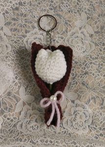Crochet Flower Bouquet Keychain