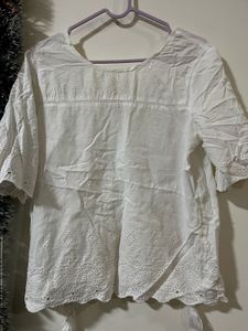 White broderie anglaise Top