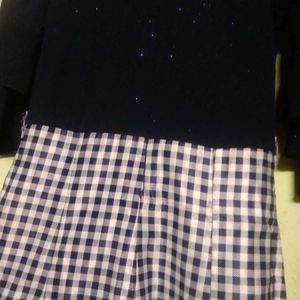 Cute Girls&#39; Checkered Dress