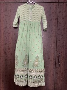 Green Printed Kurta Set