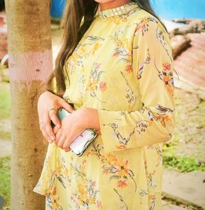 Floral Chiffon Tunic Top