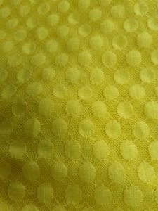 Yellow Colour Lace Dress With Pompom