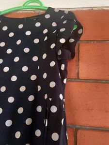 Navy Polka Dot Dress