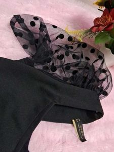 Chic Black Puff Sleeve Dress
