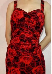 Vintage Rose Print Dress