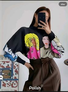 New With Tag Korean Premium Art Baggy Shirt