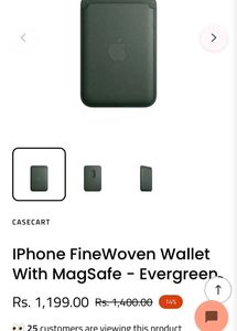 iPhone MagSafe Green Leather Wallet
