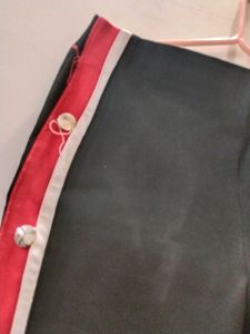 Striped Button Detail Pants