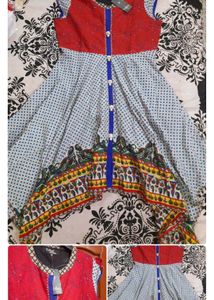 Combo of Embroidered Anarkali &amp; Asymmetric Dress