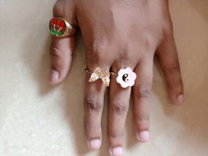 Index, Middle And Thumb Finger Ring Set
