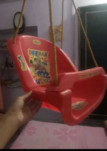 Kids Plastic Swing Seat - Red jhuka fun activity