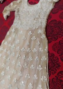 Heavy A Shape Dress With Lace Duppatta