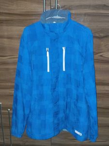 Adidas Blue Plaid Casual Jacket for Men