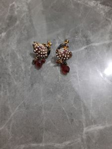 Peacock Pendant For Neck Lace  With Earrings