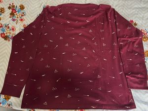 Maroon Harry Potter print Long Sleeve T-sh